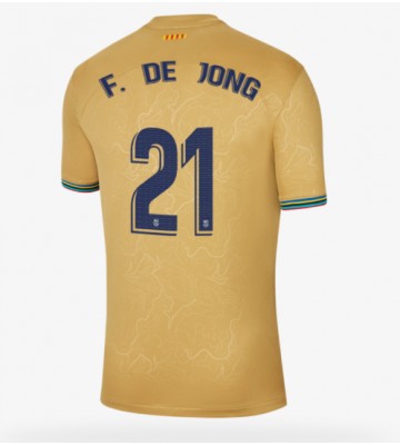 Barcelona Frenkie de Jong #21 Bortedrakt 2022-23 Kortermet